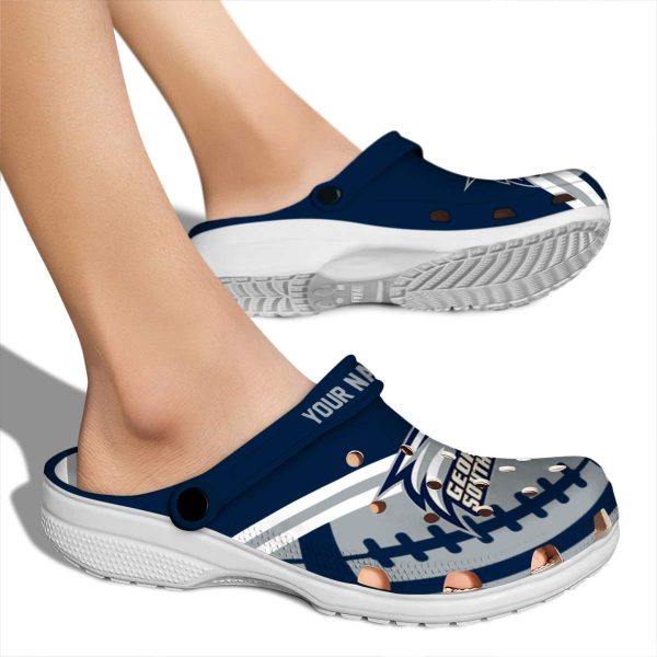 customized georgia southern eagles football motif clog fashion forward