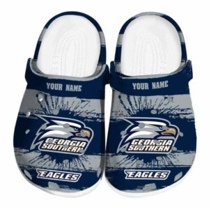 customized georgia southern eagles paint splatter graphics clog best selling