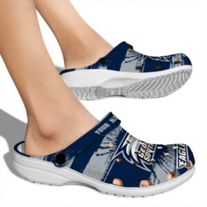 customized georgia southern eagles paint splatter graphics clog fashion forward
