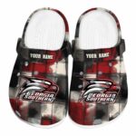 Customized Georgia Southern Eagles Plaid Fusion Clog 1 customized georgia southern eagles plaid fusion clog best selling