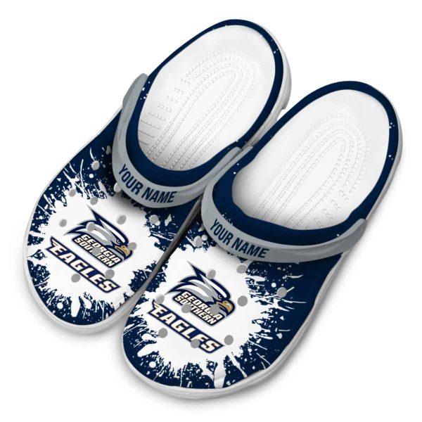 customized georgia southern eagles splash art clog latest model