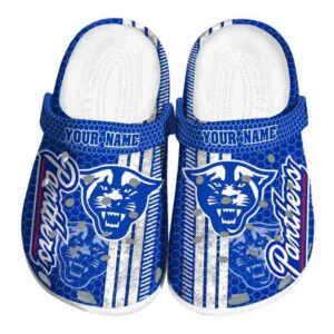 customized georgia state panthers contrasting stripes clog best selling