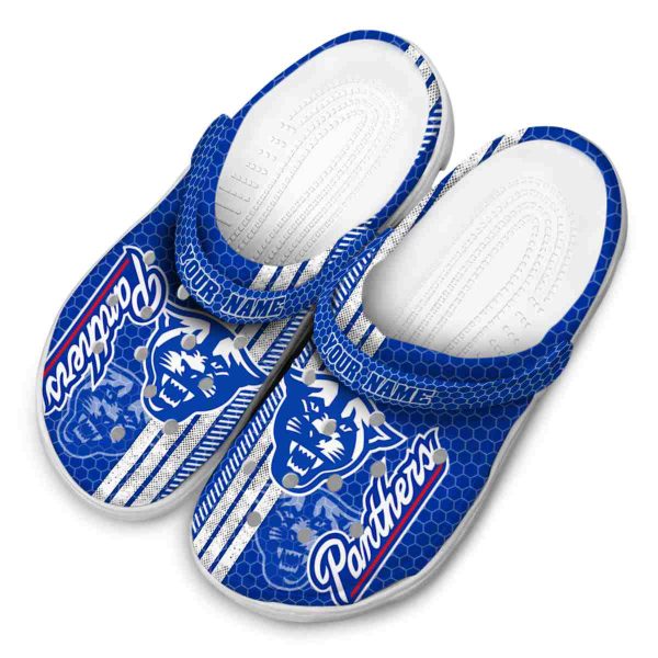 customized georgia state panthers contrasting stripes clog latest model