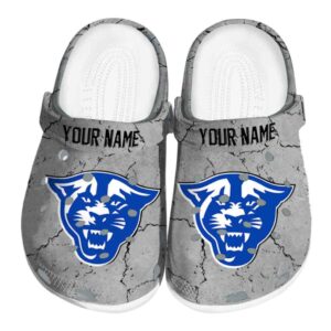customized georgia state panthers cracked texture clog best selling
