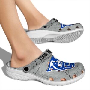 customized georgia state panthers cracked texture clog fashion forward