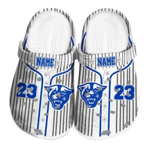 customized georgia state panthers pinstripe pattern clog best selling