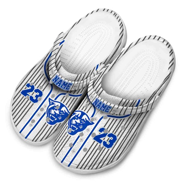 customized georgia state panthers pinstripe pattern clog latest model