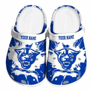 customized georgia state panthers splatter pattern clog best selling