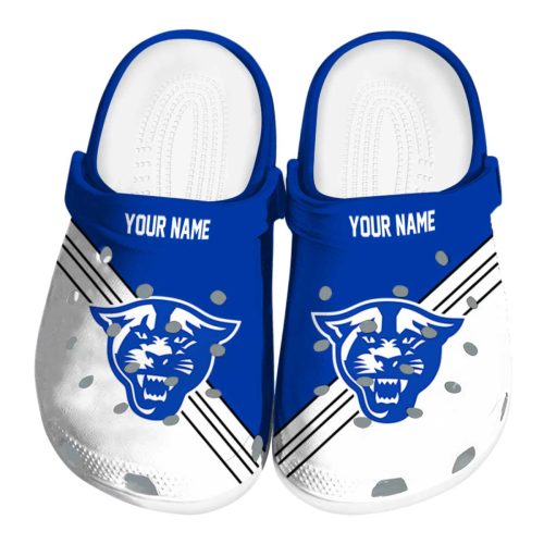 customized georgia state panthers striped accents clog best selling
