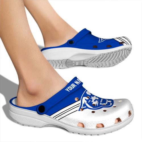 customized georgia state panthers striped accents clog fashion forward