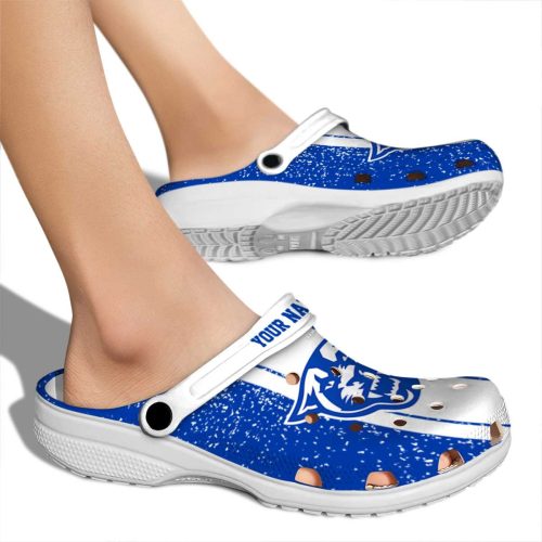 customized georgia state panthers vertical stripes clog fashion forward