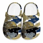 customized georgia tech yellow jackets baseball helmet clog best selling