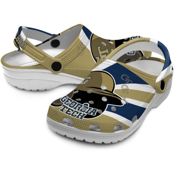 customized georgia tech yellow jackets baseball helmet clog high quality