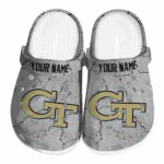 customized georgia tech yellow jackets cracked texture clog best selling