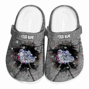 customized gonzaga bulldogs cracked ground texture clog best selling
