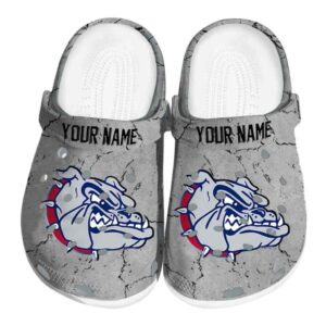 customized gonzaga bulldogs cracked texture clog best selling