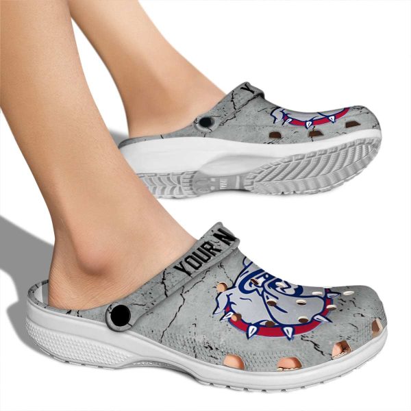 customized gonzaga bulldogs cracked texture clog fashion forward