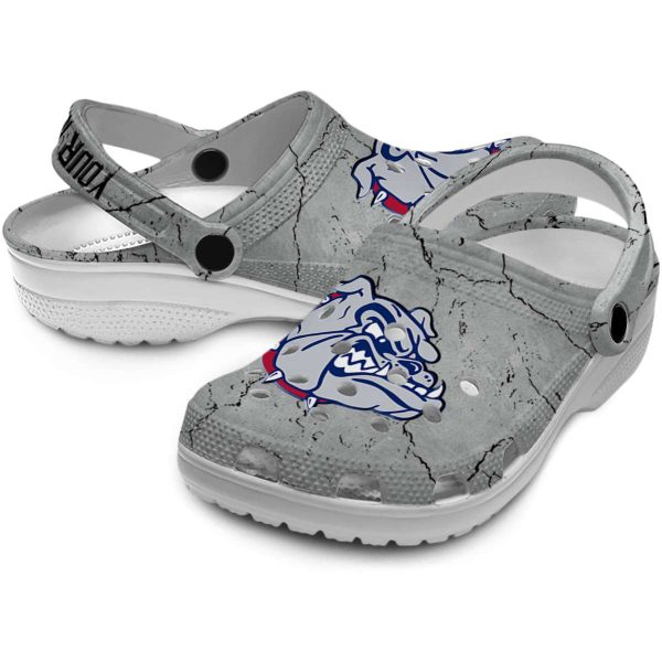customized gonzaga bulldogs cracked texture clog high quality