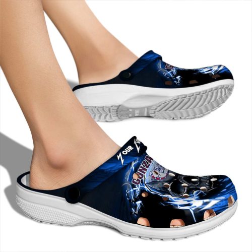 customized gonzaga bulldogs gothic skull clog fashion forward