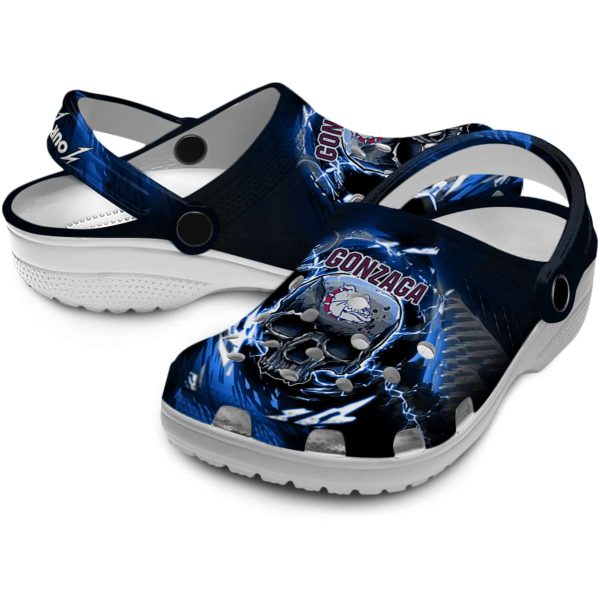 customized gonzaga bulldogs gothic skull clog high quality