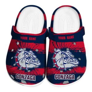 customized gonzaga bulldogs paint splatter graphics clog best selling