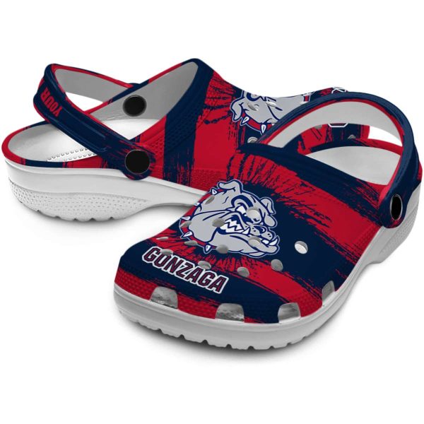 customized gonzaga bulldogs paint splatter graphics clog high quality