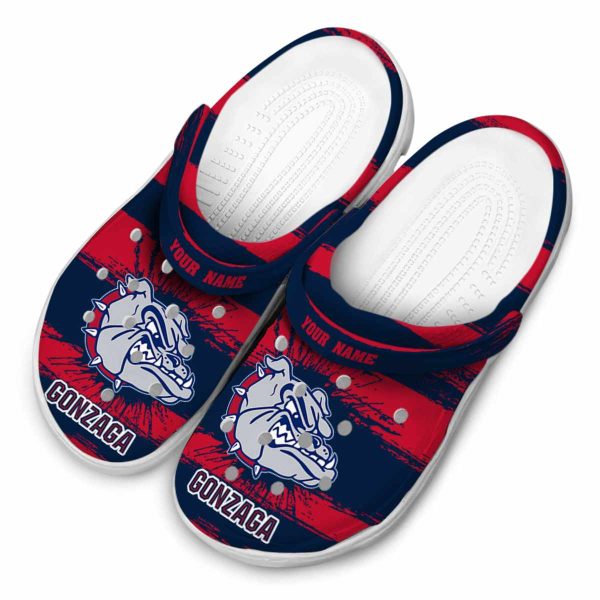 customized gonzaga bulldogs paint splatter graphics clog latest model