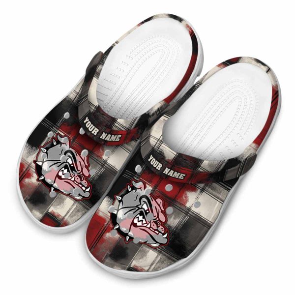 customized gonzaga bulldogs plaid fusion clog latest model