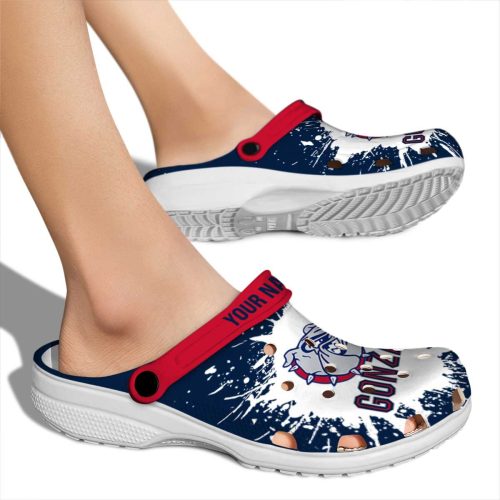 customized gonzaga bulldogs splash art clog fashion forward