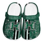 customized hawaii rainbow warriors contrasting stripes clog best selling