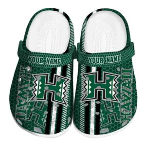 customized hawaii rainbow warriors contrasting stripes clog best selling