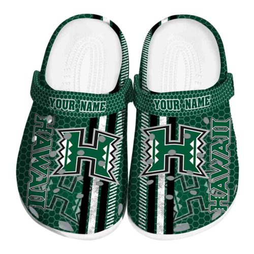 customized hawaii rainbow warriors contrasting stripes clog best selling
