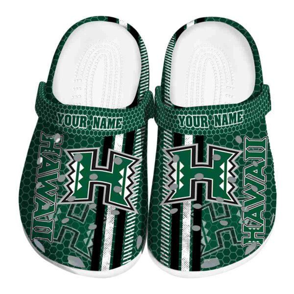 customized hawaii rainbow warriors contrasting stripes clog best selling