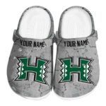 customized hawaii rainbow warriors cracked texture clog best selling