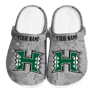 customized hawaii rainbow warriors cracked texture clog best selling