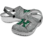 customized hawaii rainbow warriors cracked texture clog best selling