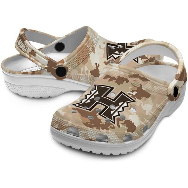 customized hawaii rainbow warriors desert camo clog high quality
