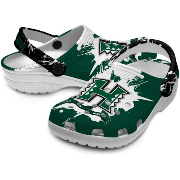 customized hawaii rainbow warriors splatter pattern clog high quality