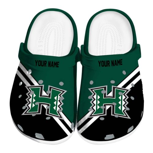 customized hawaii rainbow warriors striped accents clog best selling