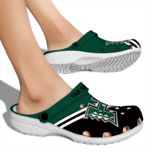 customized hawaii rainbow warriors striped accents clog fashion forward