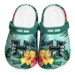 customized hawaii rainbow warriors tropical vibes clog best selling