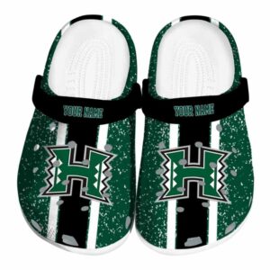 customized hawaii rainbow warriors vertical stripes clog best selling