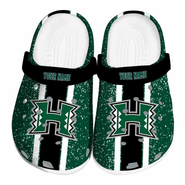 customized hawaii rainbow warriors vertical stripes clog best selling