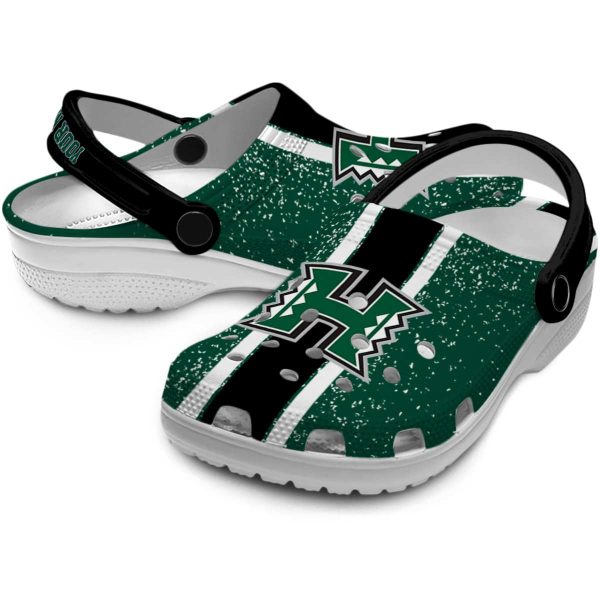 customized hawaii rainbow warriors vertical stripes clog high quality