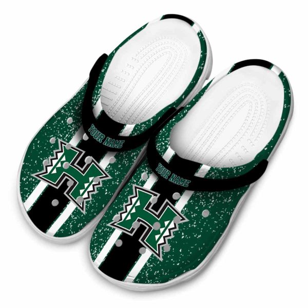 customized hawaii rainbow warriors vertical stripes clog latest model