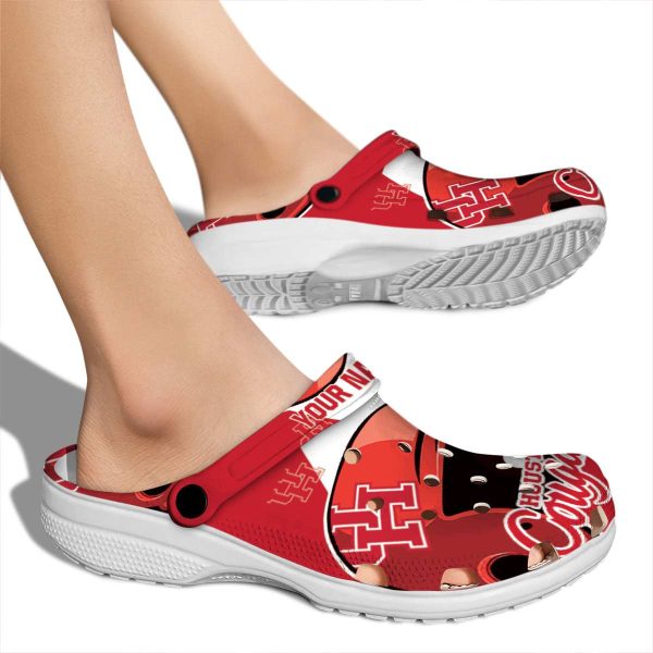 customized houston cougars baseball helmet clog fashion forward