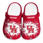 customized houston cougars splatter background clog best selling