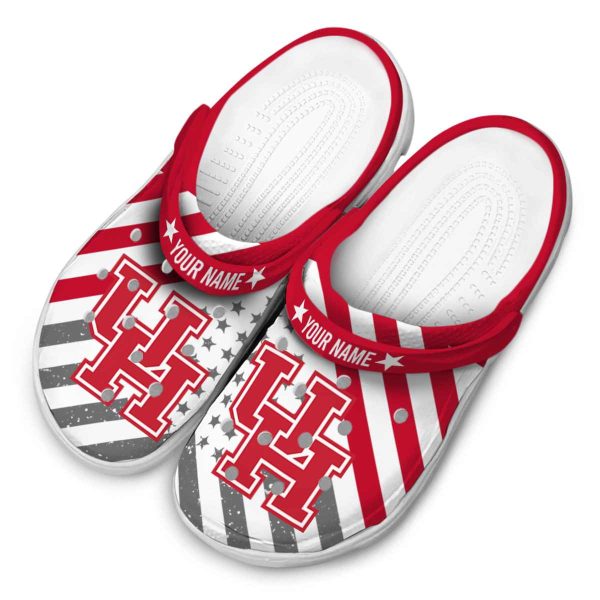 customized houston cougars star spangled graphic clog latest model