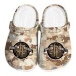 customized houston rockets desert camo clog best selling