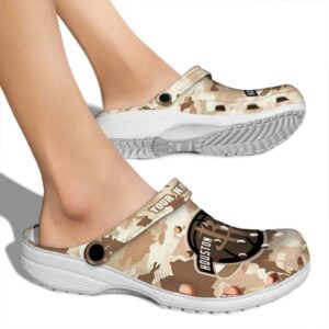 customized houston rockets desert camo clog fashion forward